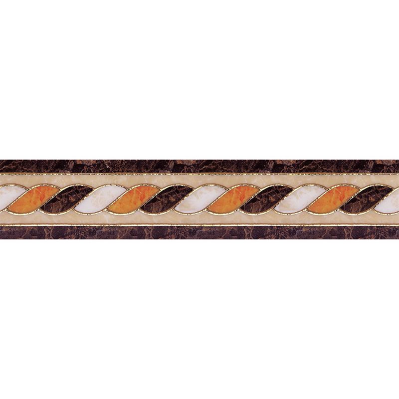 Stranded Cord Print Wallpaper Border Brown PVC Wall Art, Peel and Paste, 16.5' x 4"