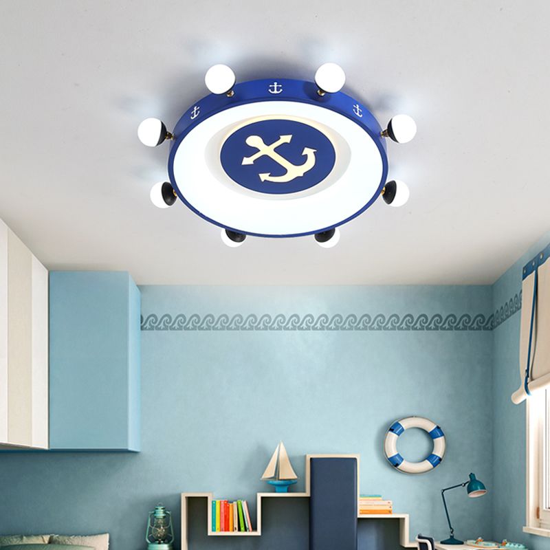 Éclairage de plafond encastré moderne en acrylique à montage encastré à LED pour chambre d'enfant en forme de cercle
