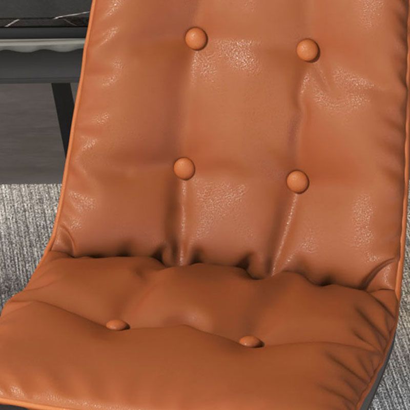 Imitación de cuero del estilo industrial que cena la silla sólida sin brazos de la parte posterior de las sillas