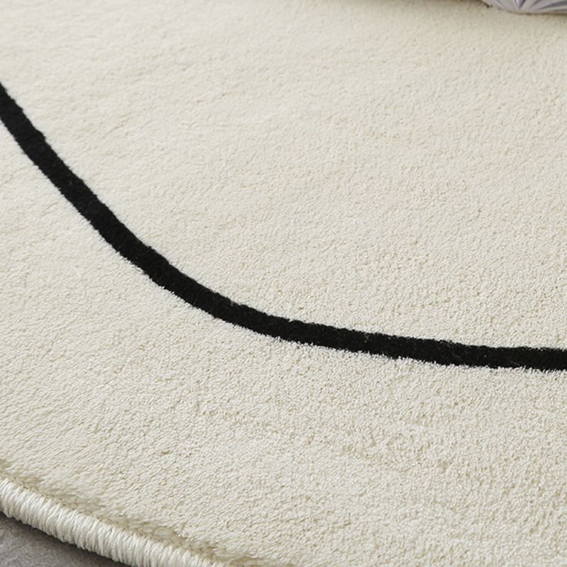 Fancy Brown Area Carpet Modern Plaid Pattern Area Carpet Polyester Stain Resistant Rug for Bedroom