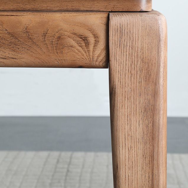 Modern Style Dining Rectangle Table Sintered Stone Dining Table with Wood Legs