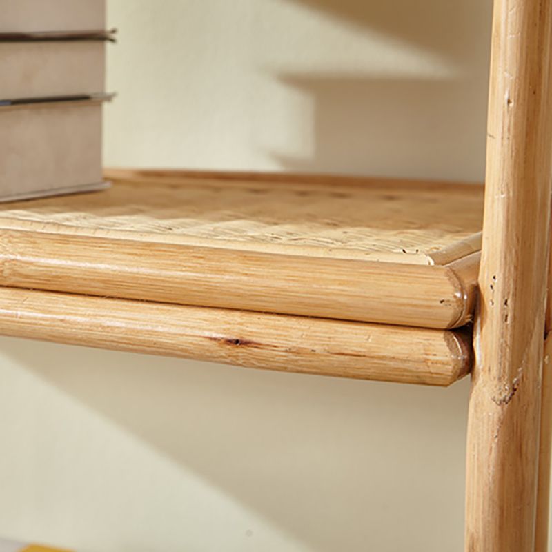 Contemporary Bamboo Bookcase Home Standard Bookshelf in Natural