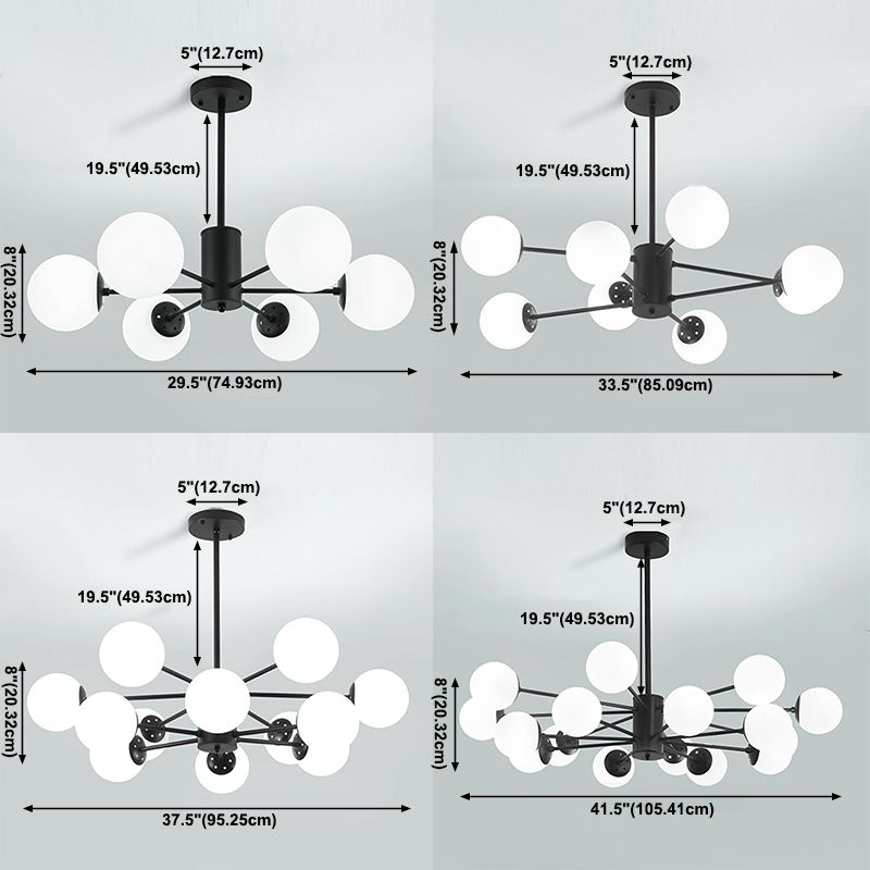 Sospensione in stile moderno Sospendente Luce soggiorno Appedisci con tonalità di vetro