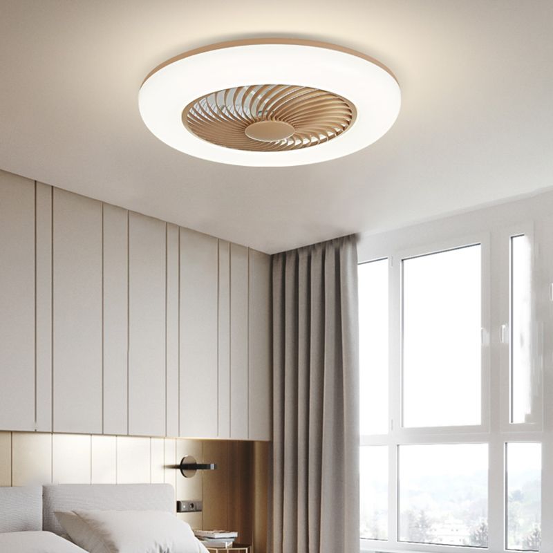 Metal Ceiling Fan Light Modern Style 1 Light Ceiling Fan Light for Dining Room