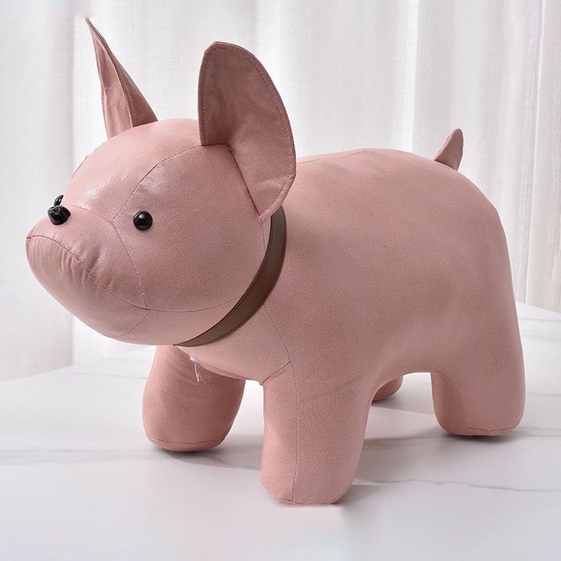 Fabric Pouf Solid Color Animal Shape Stain Resistant Modern Pouf Ottoman