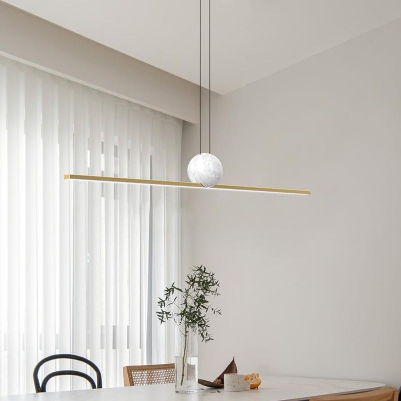 Modern Style Pendant Lighting Fixtures Brass Shade Island Lighting Ideas for Kitchen