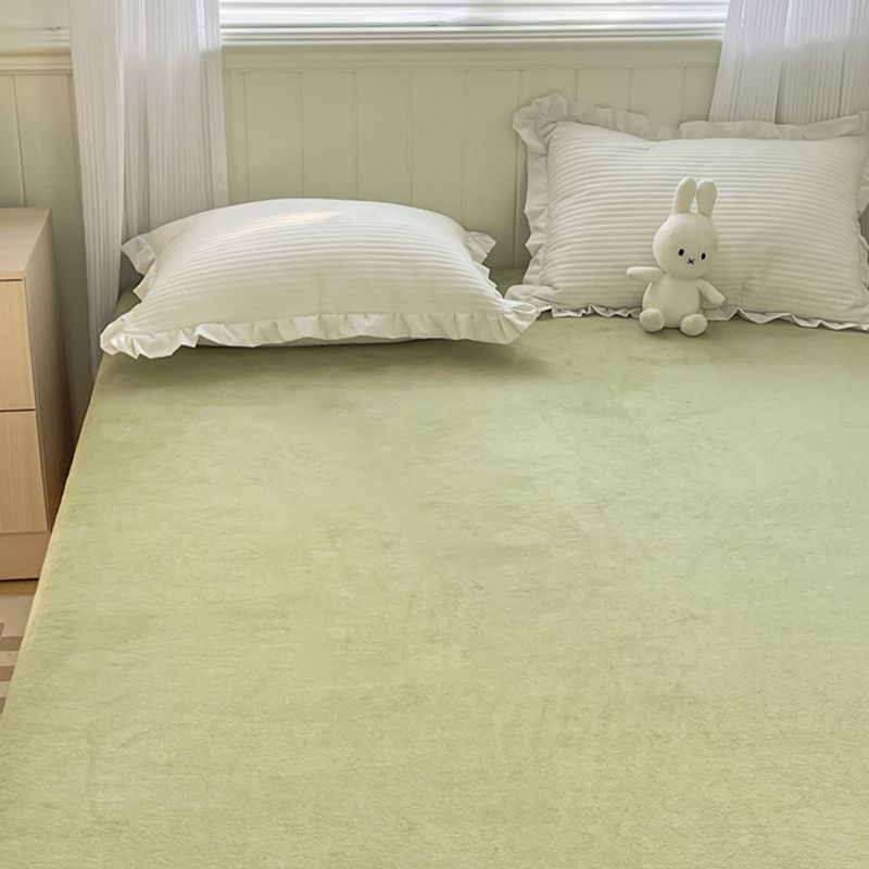 Soild Bed Sheet Set Flannel Elegand Super Soft Modern Fitted Sheet