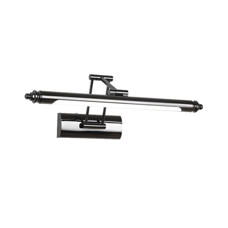 Black Traditional Style Sconce Light 1-Light Linear Wall Mounted Light for Bathroom