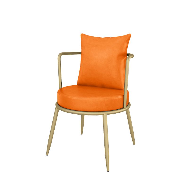 Glam Style 21.65 " Wide Pillow Back Metal Frame Sponge Arm Chair