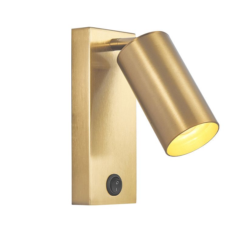 Modern Pivoting Wall Sconce Cylinder Reading Wall Light for Bedroom
