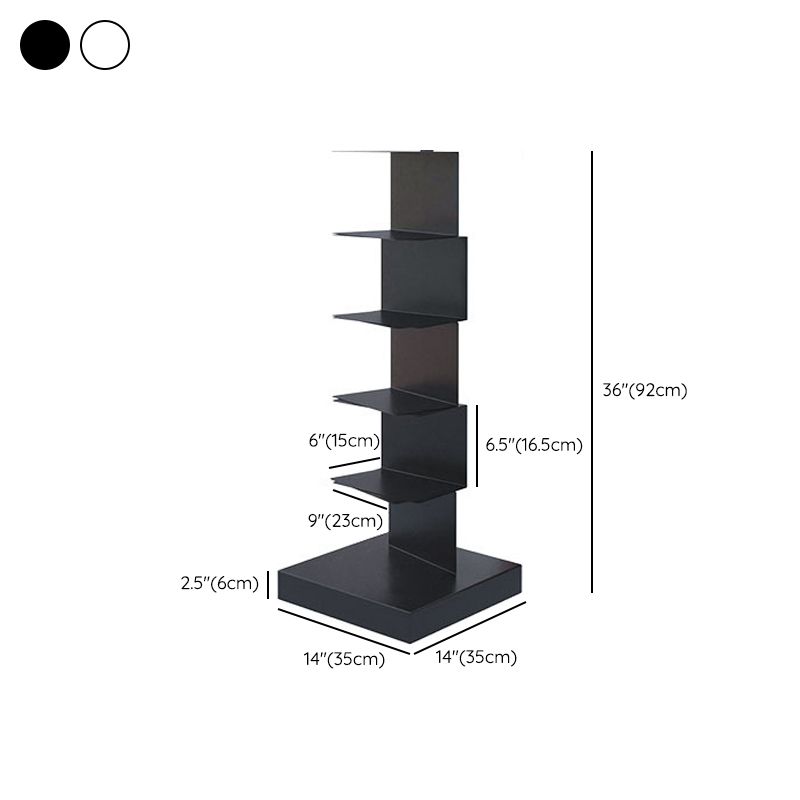 Modern Style Bookshelf Closed Back Standard Metal Bookcase for Study Room