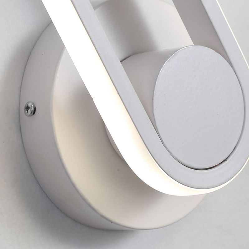 Modern Simple Aluminum Wall Light Ellipse Shape Rotatable Wall Lamp for Living Room