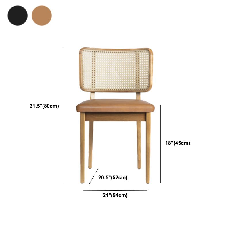 Traditional Style Chair Solid Wood Cane Back Dining Room Chair