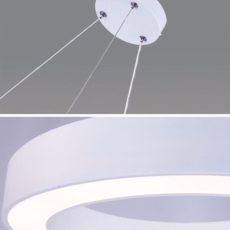 Minimalist C Shaped Hanging Lighting Acrylic Office LED Commercial Pendant Light Fixture
