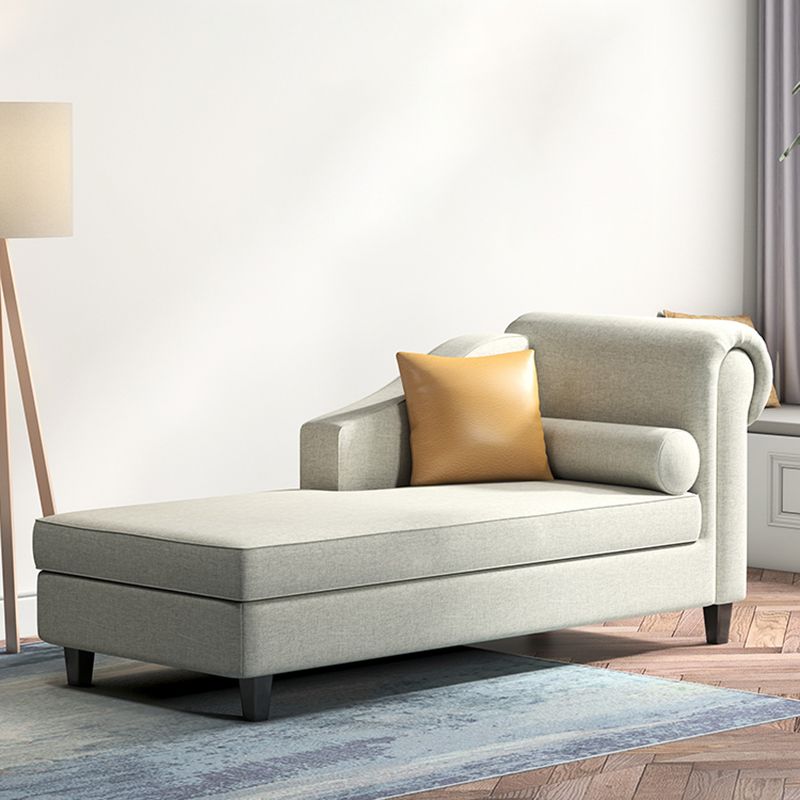 Scandinavian Chaise Lounge Chair Solid Color Chaise with Pillow