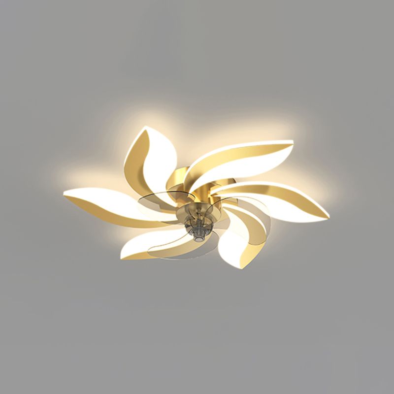 Metal Geometric Fan Ceiling Lighting Modern Style Multi-Light Flush Mount Lamp