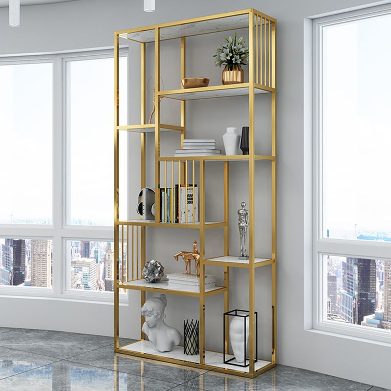 Open Metal and Wood Book Shelf Etagere Shelf Bookcase for Office