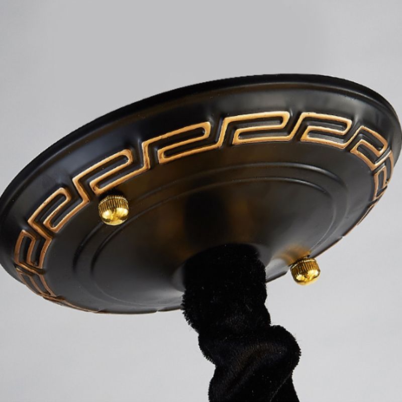 Luz de 3 luces lámpara de lámpara beige iluminación colgante tradicional para comedor