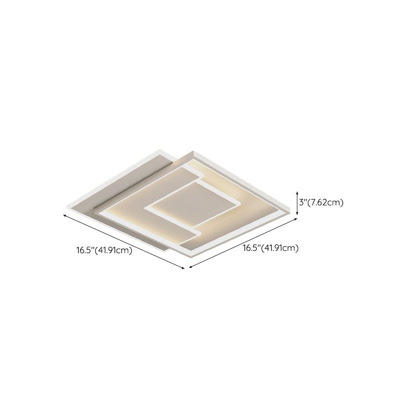 Unique Shape Flush Lighting Modern Metal Flush Mount Lighting