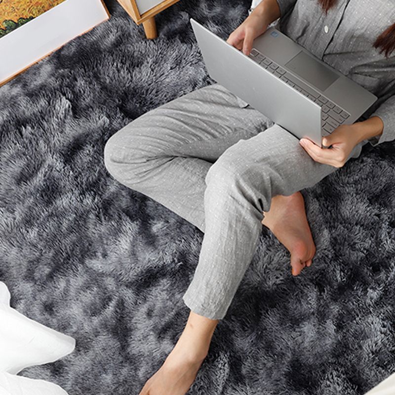 Entspannende Schlafzimmer Teppich mehrfarbig Krawattengedruckte Fläche Teppich Faux Pel