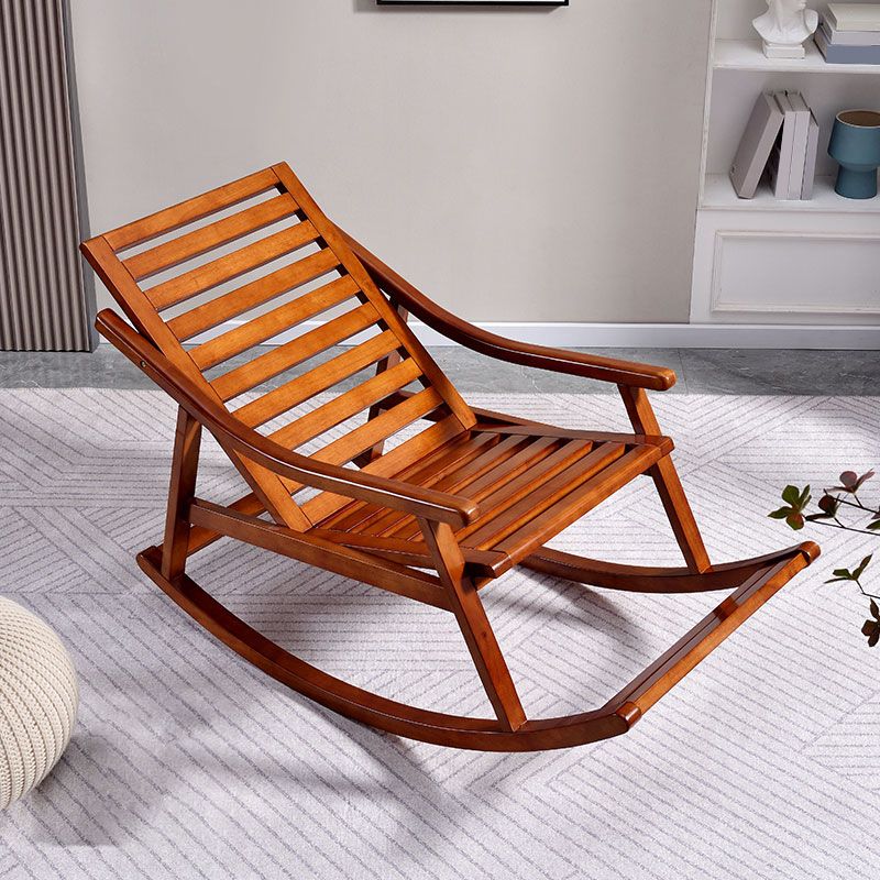 Modern Rocker Chair Solid Wood Frame Spindle Rocker Chair for Living Room