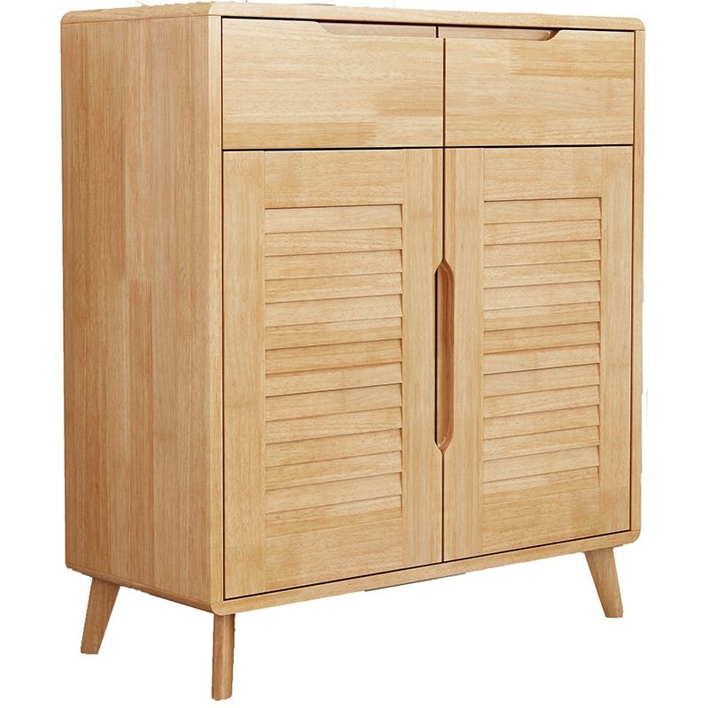 39.37" Tall Wood 2 - Door Accent Cabinet 2 - Drawer Storage Chest