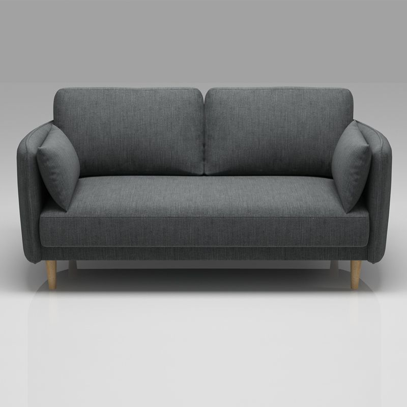 Linen Contemporary Standard Square Arm Sofa for Living Room, Apartment