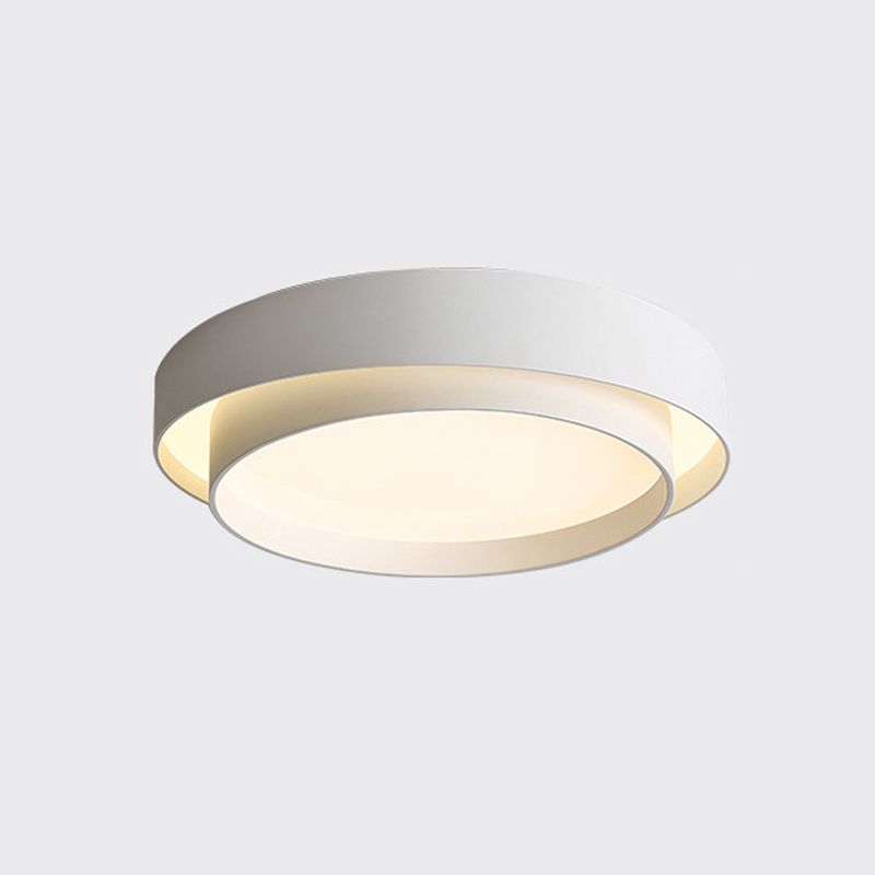 Gelakte ijzeren LED-plafondlamp in moderne minimalistische stijl, ronde inbouw van acryl