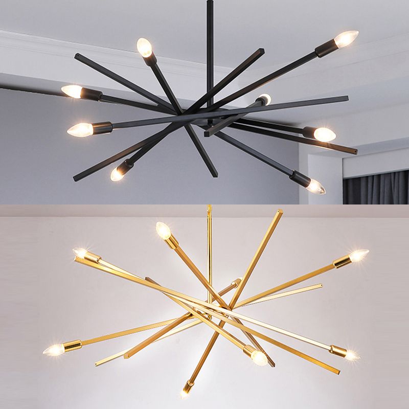 Sputnik kroonluchter lamp Eenvoudige lijnontwerpverlichtingsarmatuur voor woonkamer