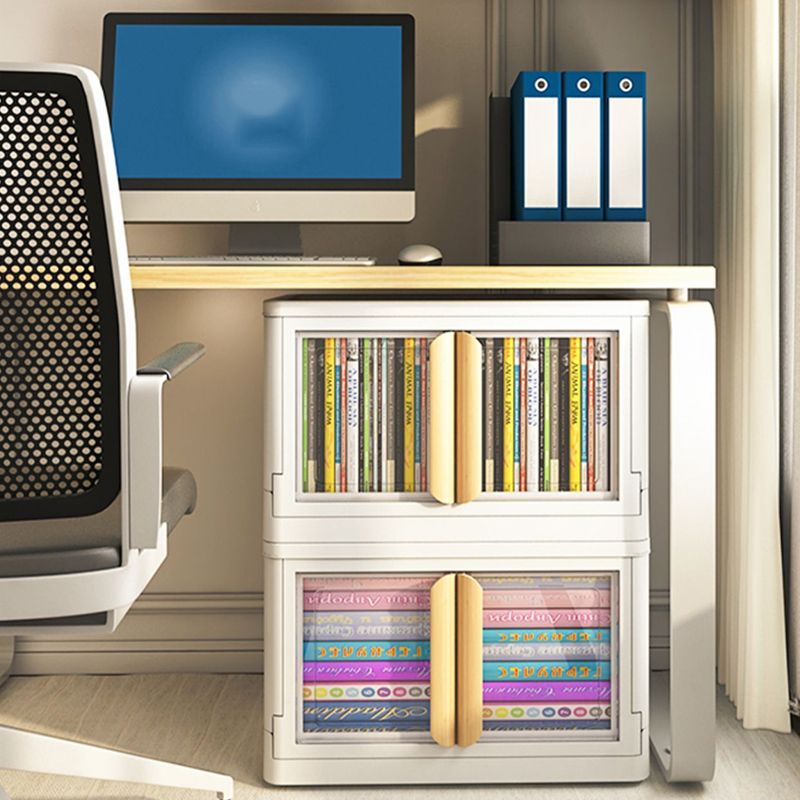 Contemporary Non-Hanging Armoire Plastic Freestanding Wardrobe Closet with Door