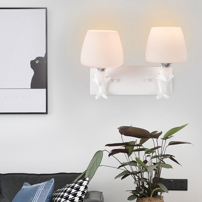 Cartoon Style Iron Wall Light Dolphin Shape Wall Lamp for Children's Room