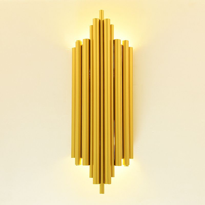 Industrial Wall Light Golden Metallic Shade Wall Light Sconce for Living Room