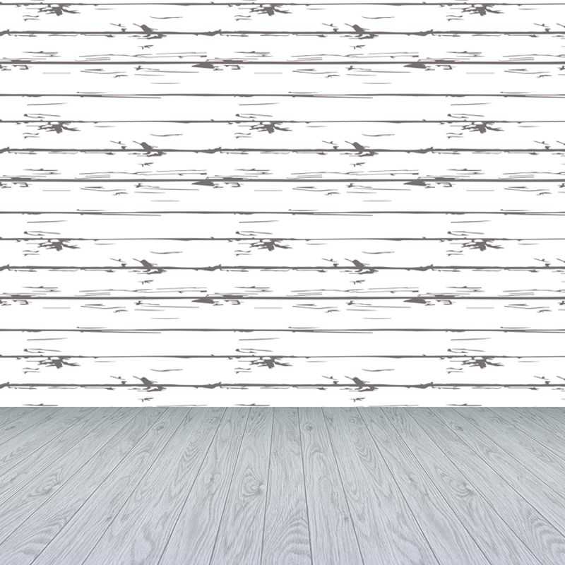 Illustration Wood Look Mural Wallpaper Whole Wall Decor for Living Room, Custom-Print