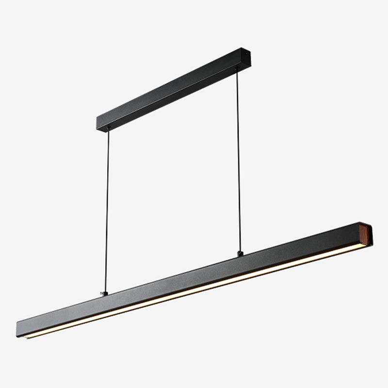 Modern Minimalism Linear Island Hangluchting LED LED Metal Island Plafond Light voor eettafel