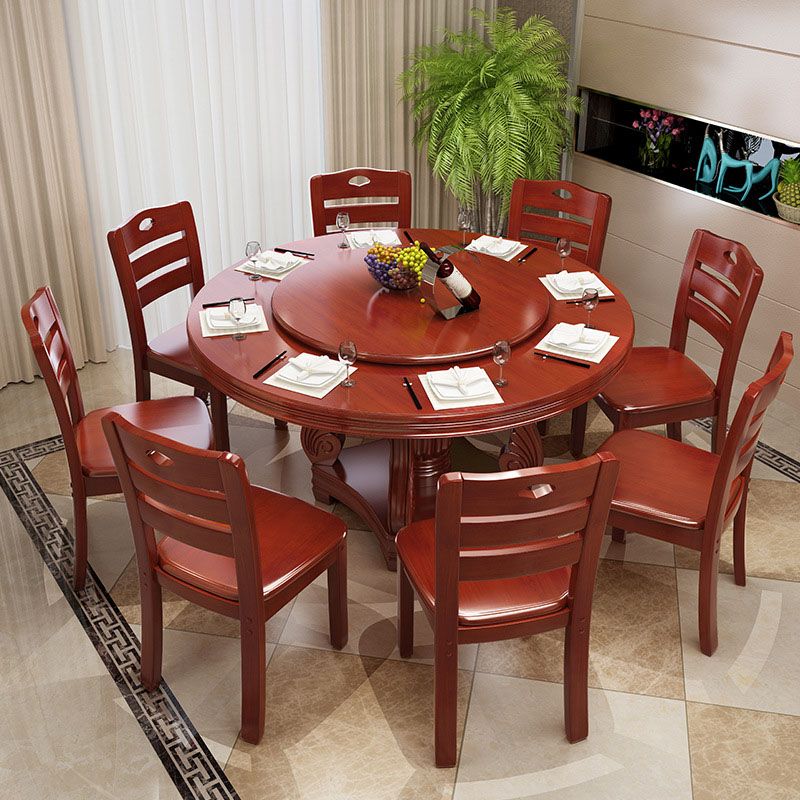 Solid Wood Dining Table Convertible Dining Table for Kitchen Room
