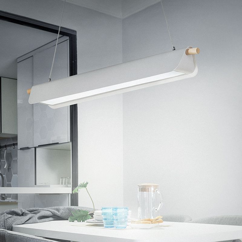 1 Light Geometric Island Lighting Modernism Metal Island Light Fixture for Dining Room