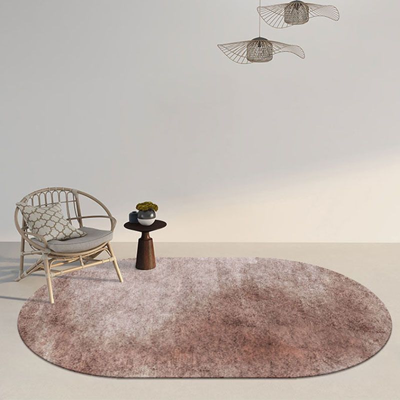 Modern Oval Carpet Minimalist Polyster Indoor Rug Washable Area Carpet for Living Room