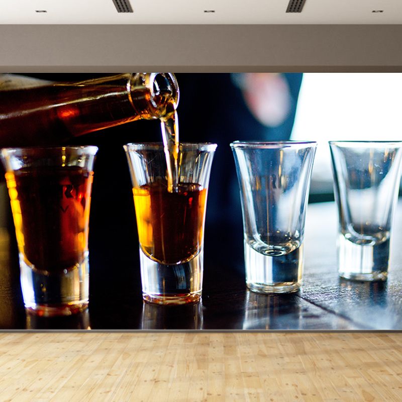 Customized Drunken Liquor Mural Wall Decor Eco-friendly Wallpaper for Pub