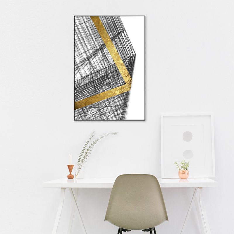 Toile de grands bâtiments de Style moderne, décoration murale texturée de couleur claire pour chambre d'amis