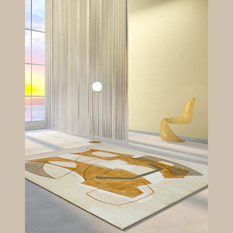 Minimalist Indoor Rug Abstract Pattern Creative Area Rug Polyester Anti-Slip Rug for Living Room