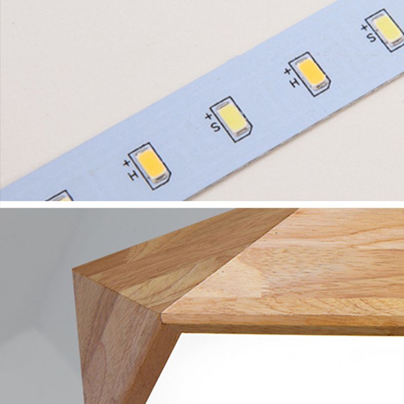 Diamond Wood Flush Mount Ceiling Light Fixture Modern Dining Room Flush Mount Lighting Fixtures