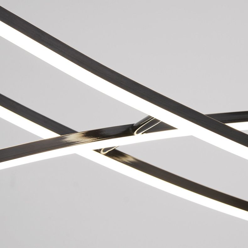 Multiple-Light Geometric Island Lighting Modern Metal Island Pendant Lights
