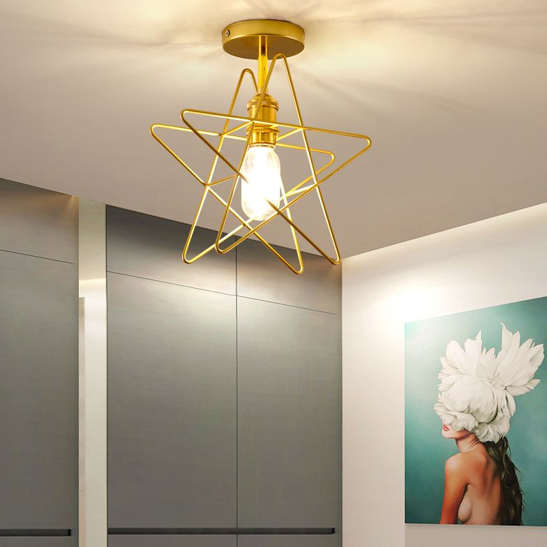 Minimalist Style Shaded Flush Mount Ceiling Fixture Metal Aisle Flush Ceiling Light