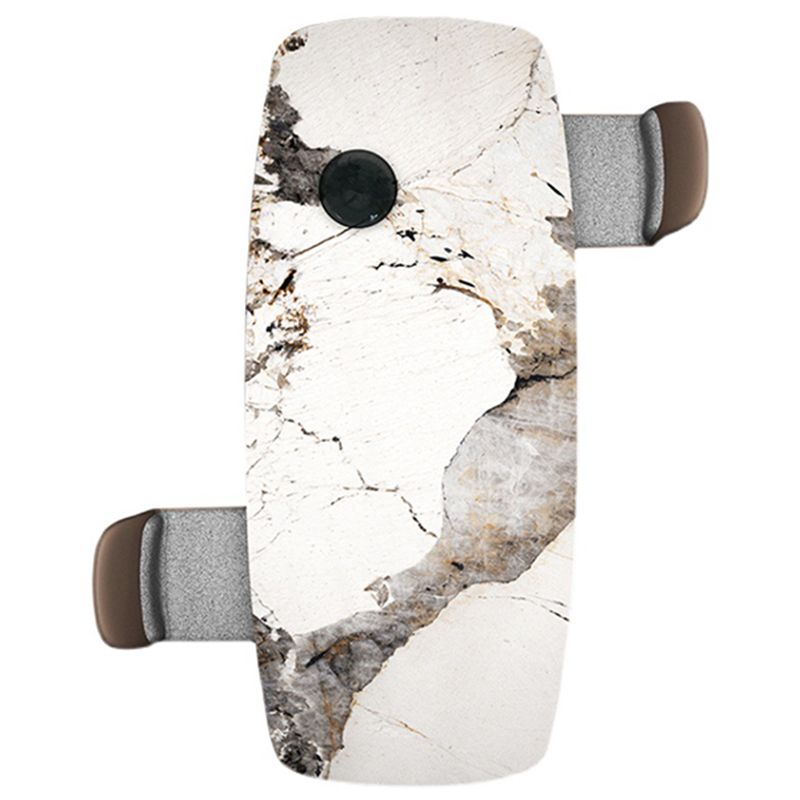 Modern Furniture White Rectangular Sintered Stone Dining Table with Metal Legs for Home