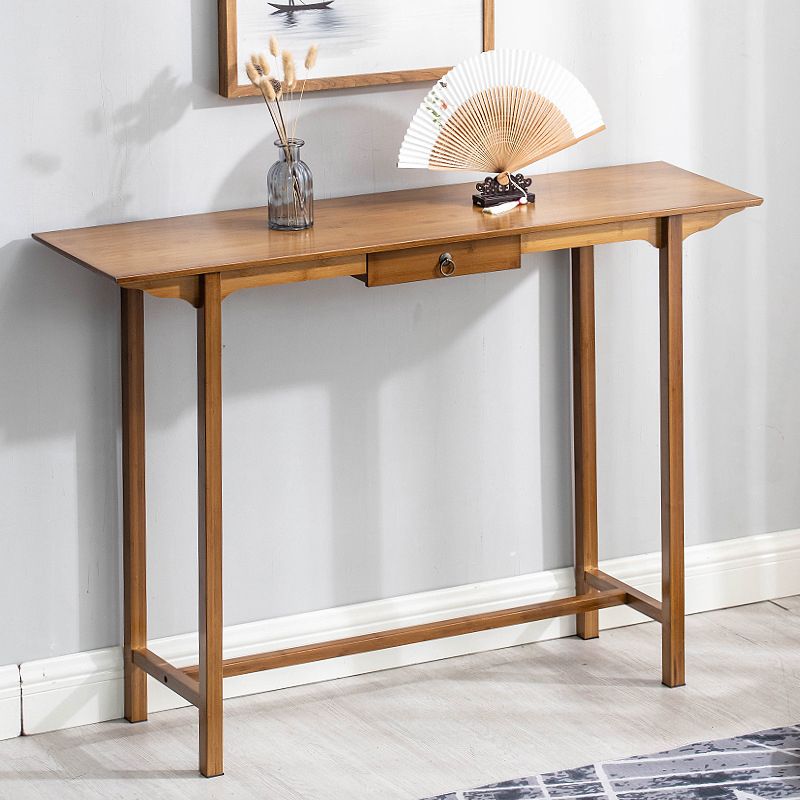 12" Wide Mid-Century Modern Console Table Solid Wood Console Sofa Table