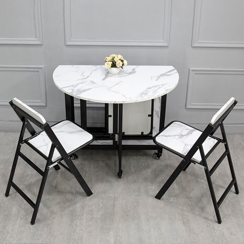 Mid-Century Round MDF Dining Table Standard Dining Table for Kitchen