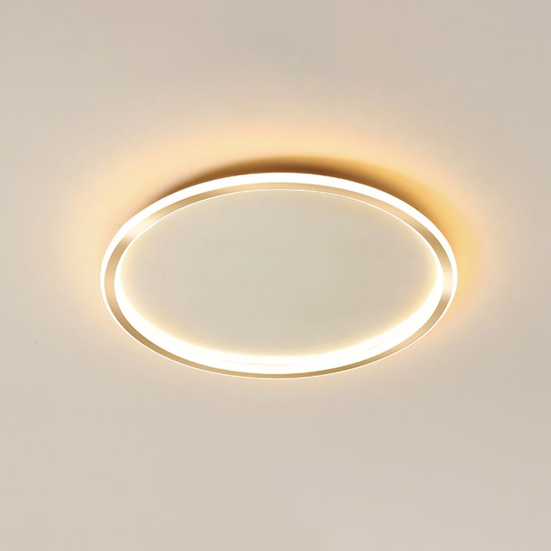 Moderne minimalistische ronde LED-plafondlamp aluminium binneninbouw met siliconen kap