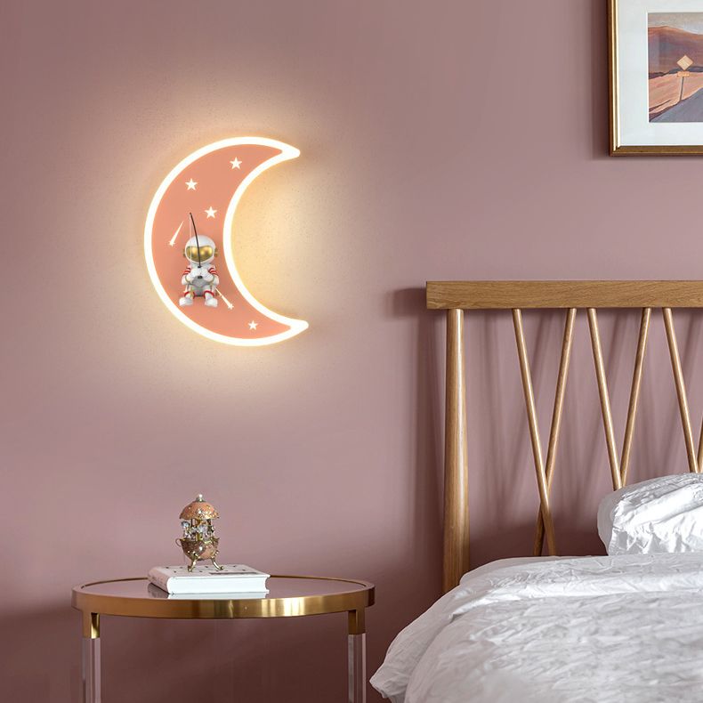 Moon Shape Wall Light Fixture Minimalist LED Wall Mounted Light Fixture