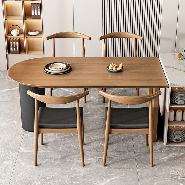 Pine Solid Wood Dining Table Free Form Dining Table for Dining Room