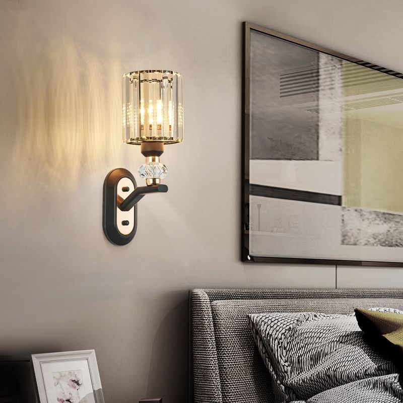 Éclairage mural en verre transparent contemporain